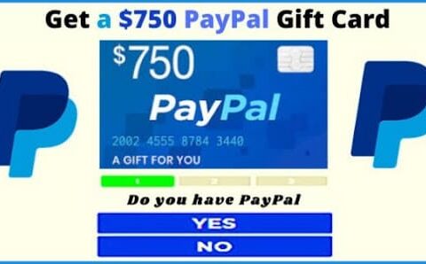 $750 Paypal Gift Cards