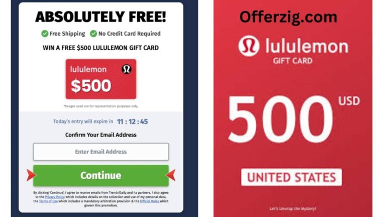 Win a $500 Lululemon Gift Card